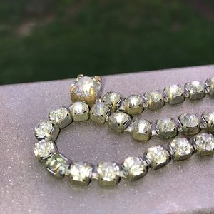 Czecho Vintage Rhinestone Necklace TLC 16”❤️